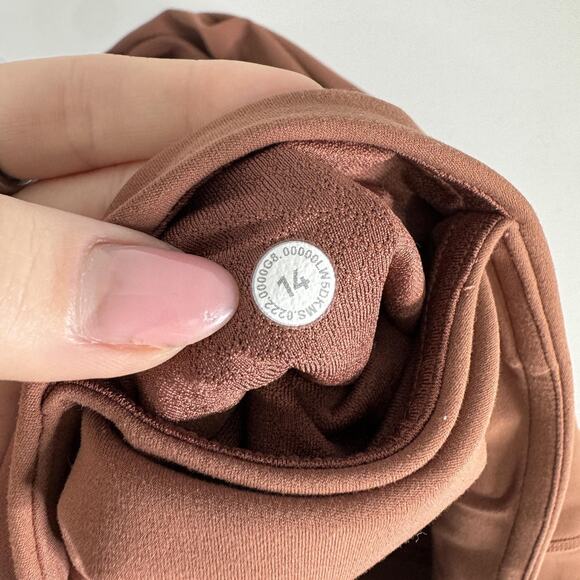 Lululemon Groove Super-High-Rise Flared Pants Womens 14 Roasted Brown Nulu Yoga - Picture 6 of 10